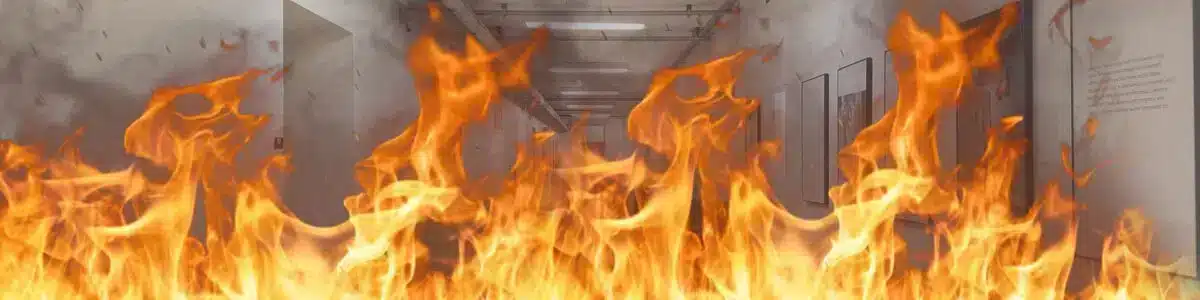 fire-watch-services-image Hallway engulfed in flames with fire spreading